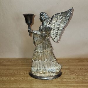 Vintage Sliver Plated Angel Candle Holder